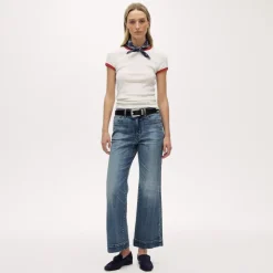 Charley kickout cropped jean in semi-stretch