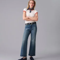 Charley kickout cropped jean in semi-stretch