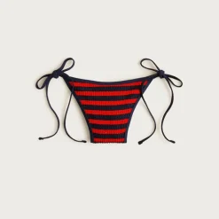 Cheeky scrunchie string bikini bottom in stripe