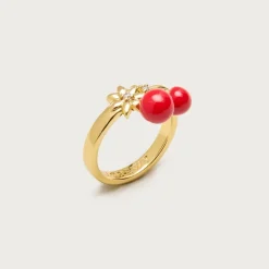 Cherry charm ring