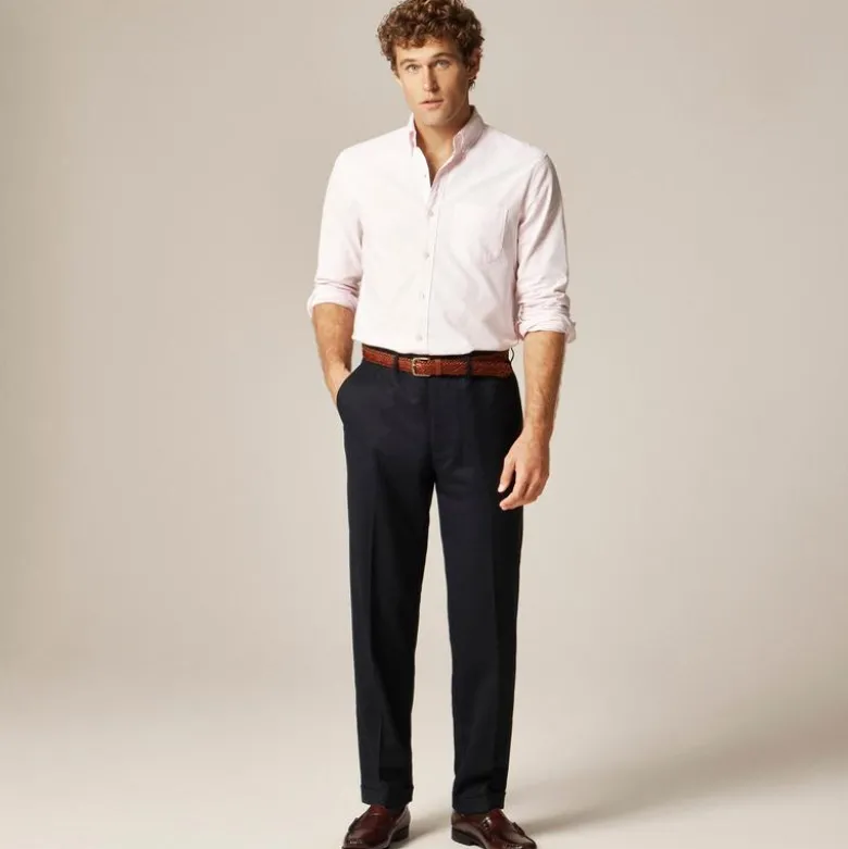 Classic creased wool trouser