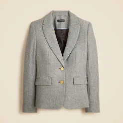 École blazer in herringbone wool blend