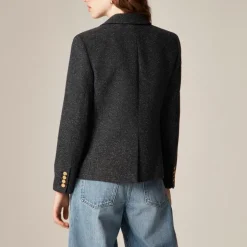 École blazer in herringbone wool blend