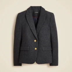 École blazer in herringbone wool blend