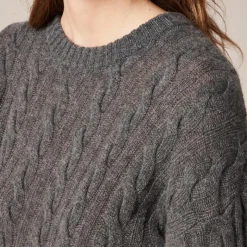 Collection cashmere twisted cable-knit sweater-dress