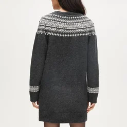 Collection embellished Fair Isle sweater-dress in vintage wool blend