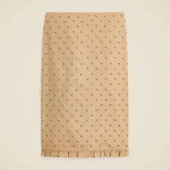 Collection embellished ruffle-trim pencil midi skirt in chino