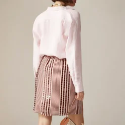 Collection Gwen knee-length layered slip skirt in sequin-striped chiffon