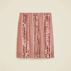 Collection Gwen knee-length layered slip skirt in sequin-striped chiffon