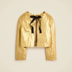 Collection lady jacket in crinkled lamé