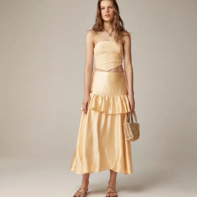 Collection ruffle-tier midi skirt