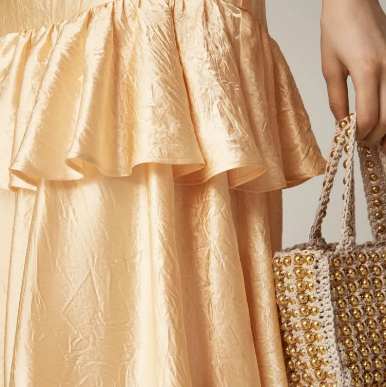 Collection ruffle-tier midi skirt