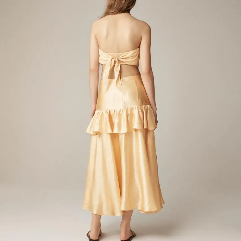 Collection ruffle-tier midi skirt