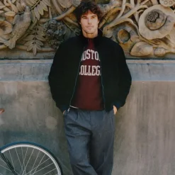 Corduroy jacket with wool-blend lining