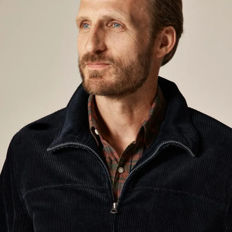 Corduroy jacket with wool-blend lining
