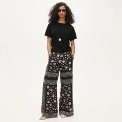 Cosmo pant in bandana-print viscose twill