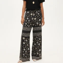 Cosmo pant in bandana-print viscose twill