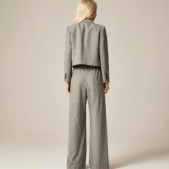 Cosmo pant in plaid Italian gauzy wool blend