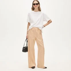 Cosmo pant in striped Gramercy linen blend