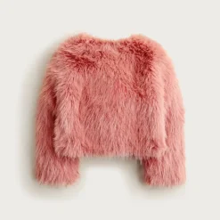 Crewcuts Collection cropped faux-fur jacket