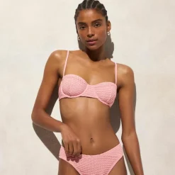 Crochet balconette underwire bikini top