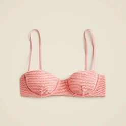 Crochet balconette underwire bikini top