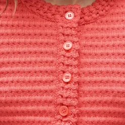 Crochet short-sleeve cardigan