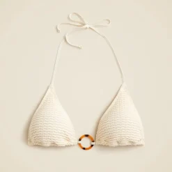 Crochet string bikini top with O-ring