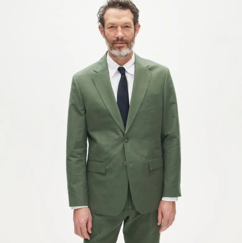 Crosby Classic-fit suit jacket in Baird McNutt Irish cotton-linen blend