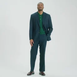 Crosby Classic-fit suit jacket in Portuguese cotton oxford