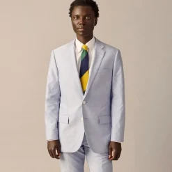 Crosby Classic-fit suit jacket in Portuguese cotton oxford