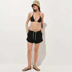 Cruise drawstring short in cotton poplin
