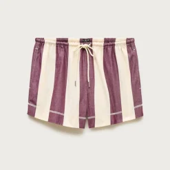 Cruise short in striped lightweight oxford