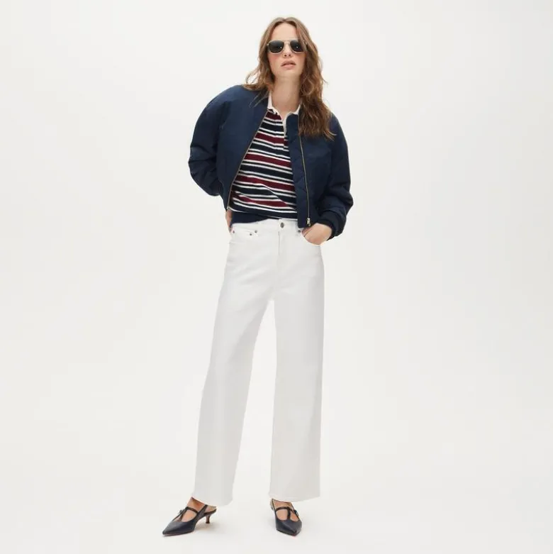 Curvy slim-wide jean