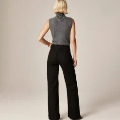Denim trouser jean with stacked buttons