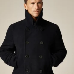 Dock peacoat in wool blend with PrimaLoft®
