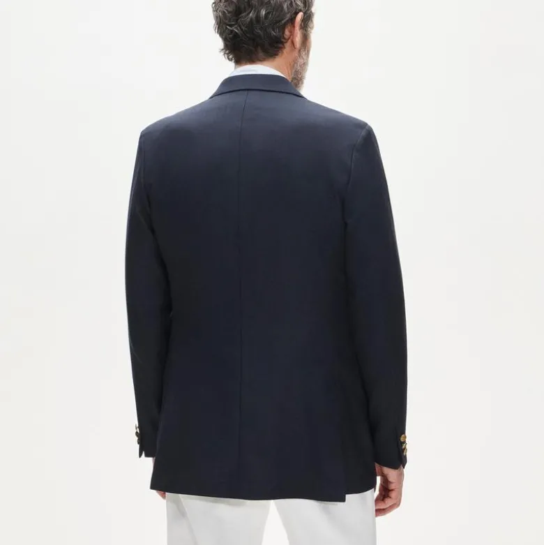 Double-breasted blazer in English wool