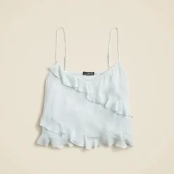 Drapey ruffle camisole in chiffon