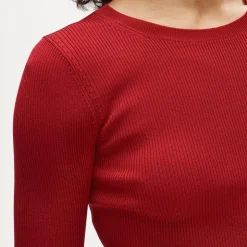 Elbow-sleeve sweater
