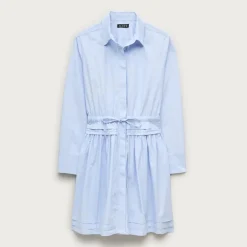 Elena mini shirt-dress in cotton poplin