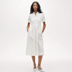 Elsie shirt-dress in cotton poplin