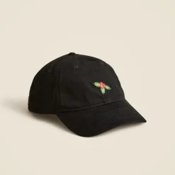 Embroidered canvas baseball cap