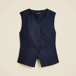 Essential tailored vest top in wool-blend