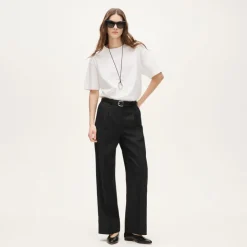 Essential wide-leg pant in Gramercy linen blend