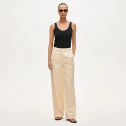 Essential wide-leg pant in Gramercy linen blend