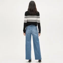 Everyday wide-leg ankle jean in semi-stretch