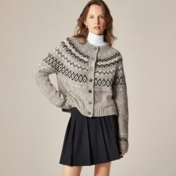 Fair Isle cardigan in wool blend