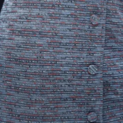 Fairfax button-front mini skirt in tweed