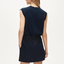 Fairfax scalloped mini skirt in denim