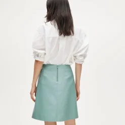 Fairfax skirt in faux leather